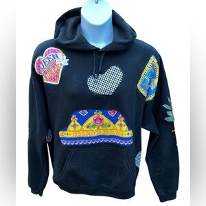 Mary Engelbreit Fabric Upcycled Womens Hoodie One Size Fits Most (S-2XL)